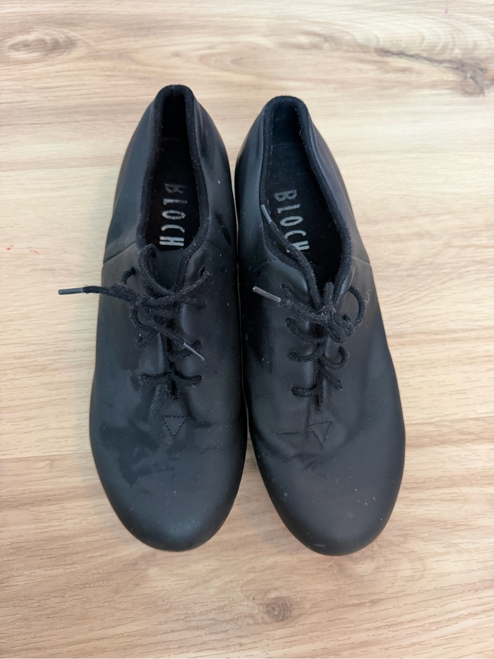 Bloch Black Leather Lace-Up Dance Sneakers